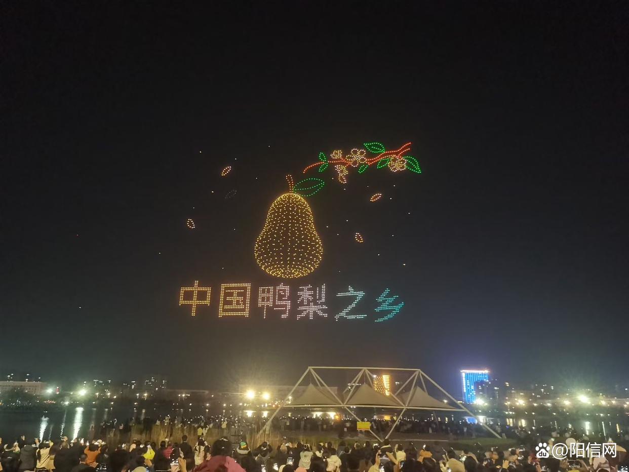 科技光影点亮梨乡夜空，无人机秀奏响文化惠民新篇章——阳信县第三十七届梨花会盛大启幕